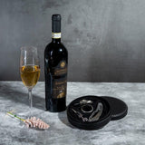 Elegant & Classy 4 Piece Wine Accessory Set in Leather Box