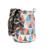 Multicolor Triangles Laundry Basket