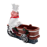 Foodie Chef Figurine Resin Oil & Vinegar Bottles Holder Set