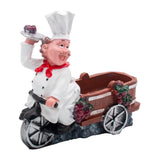 Foodie Chef Figurine Resin Oil & Vinegar Bottles Holder Set