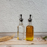 Foodie Chef Figurine Resin Oil & Vinegar Bottles on Push Cart Holder Set
