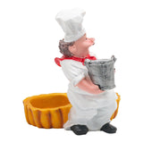 Foodie Chef Figurine Resin Oil & Vinegar Bottles with Toothpick Holder Set (Right)