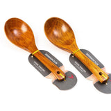 Oval Boat Style Wooden Serving Spoon (Pack of 2)