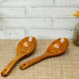 Oval Boat Style Wooden Serving Spoon (Pack of 2)