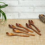 Oval Boat Style Wooden Dining & Dessert Spoon (Pack of 6)
