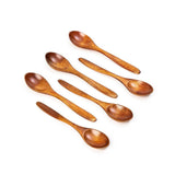 Oval Boat Style Wooden Dining & Dessert Spoon (Pack of 6)