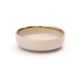 Pastely 3.5 Inch Ceramic Dessert Plates (Bone White with Golden Rim) (Pack of 2)