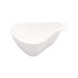 3 Pear Shaped Ceramic Bowls Serving Platter with Wooden Tray Set