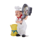 Foodie Chef Figurine Resin Pen Holder with Clock Set (Yellow)