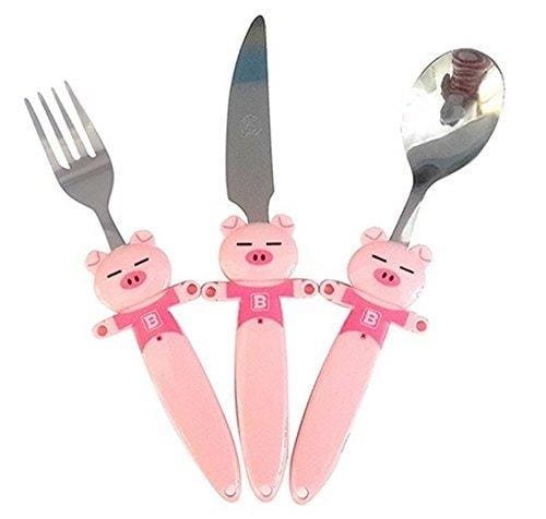 Funky Kids Cutlery Set - Piggie (3 Piece Set)