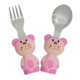 Funky Kids Cutlery Set - Piggie (Pink) (2 Piece Set)