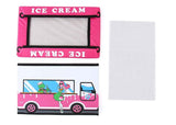 Pink Ice Cream Van - Collapsible Medium Storage Box Cum Sitting Pouf