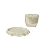 Ropes - Premium Cream Stoneware 4 Piece Bathroom Set