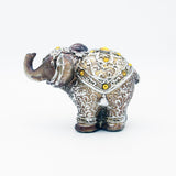 Decorative Pair of Minakari Elephants (Antique Gold) Showpiece