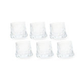 Rhombus Rotating Whiskey Glass Set (150 ml) (Pack of 6)