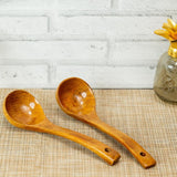 Deep Curve Round Wooden Serving Spoon (Pack of 2)