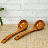 Deep Curve Round Wooden Serving Spoon (Pack of 2)