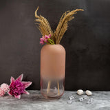 Pink Powder Frosted Round Vase (Tall)