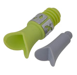 Reusable Silicone Green Bottle Cap with Pourer & Stopper (Set of 2)