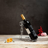 Silver Chains Elegant Rust-Free Wine Bottle Holder