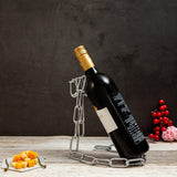 Silver Chains Elegant Rust-Free Wine Bottle Holder