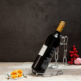 Silver Chains Elegant Rust-Free Wine Bottle Holder