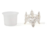 Xclusive Silver Crown Metal Tea Light Holder