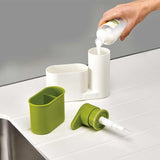 2-in-1 Sink Organizer : Soap Dispenser & Sponge Holder