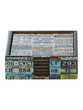 Number Plate - 6 Wooden Coasters with Holder Set (Multicolor)