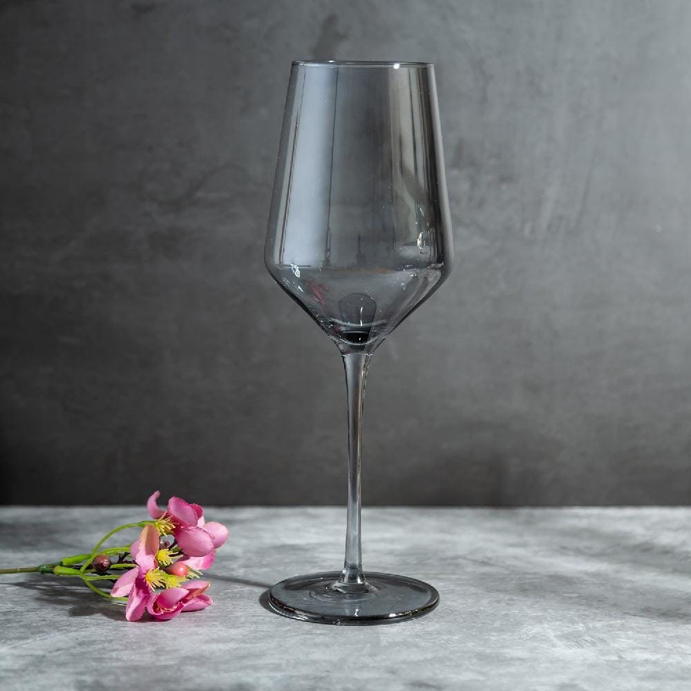 Smokey Gray Wine Glass Set (500 ml) (Pack of 2)