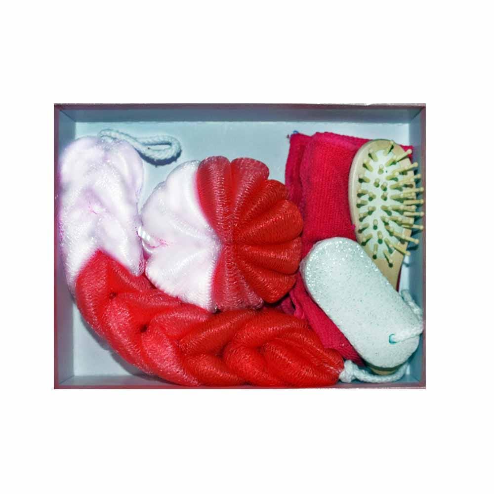 5 Piece Spa Bath Hamper Gift Set (Pink)