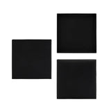 Collapsible Elegant Square PU Leather & MDF Pouf Ottoman (Black Dots)