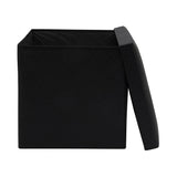 Collapsible Elegant Square PU Leather & MDF Pouf Ottoman (Black Dots)