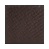 Collapsible Elegant Square PU Leather & MDF Pouf Ottoman (Bronze Checks)