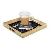 Sugar Cookies - 3 Square Serving Trays & 6 Coasters with Holder Set