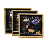 Sugar Cookies - 3 Square Serving Trays & 6 Coasters with Holder Set