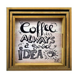 Coffee Ideas - 3 Square Wooden Serving Trays Set