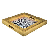 Coffee Ideas - 3 Square Wooden Serving Trays Set