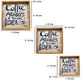Coffee Ideas - 3 Square Wooden Serving Trays Set