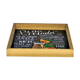 Pina Colada - 3 Square Wooden Serving Trays Set