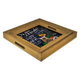 Pina Colada - 3 Square Wooden Serving Trays Set