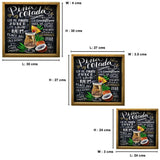 Pina Colada - 3 Square Wooden Serving Trays Set