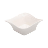 3 Classy Squarish Sway Ceramic Bowls Serving Platter with Wooden Tray Set