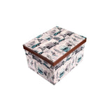 Brown Rectangle Sassy Storage Boxes - Jute & PU (Set of 3) (Large)