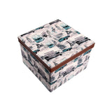Brown Square Sassy Storage Boxes - Jute & PU (Set of 3) (Large)