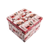 Red Rectangle Sassy Storage Boxes - Jute & PU (Set of 3) (Large)