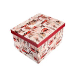 Red Square Sassy Storage Boxes - Jute & PU (Set of 3) (Large)