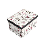 Black Rectangle Sassy Storage Boxes - Jute & PU (Set of 3) (Medium)