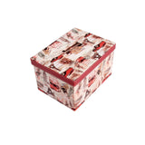 Red Square Sassy Storage Boxes - Jute & PU (Set of 3) (Medium)