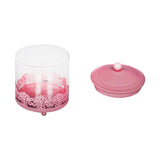 Pink Glass & Metal Candy & Candle Jar